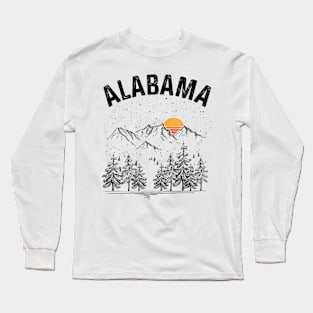 Alabama State Vintage Retro Long Sleeve T-Shirt